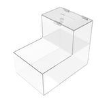 Locking Acrylic Fundraising Donation Box W/ Lock Product Compartment Give N Take