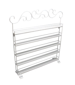 WHITE Metal Nail Polish Mountable 5 Tier Organizer Display Rack Essential Oil Rack