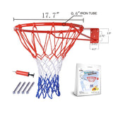 Wall Mount Basketball Rim Hoop Basketball Hoop Basketball Goal 17.8" Diameter Wall Mount Plate 2.75 16937