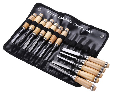 Hand Wood Chisel Set Carving Kit 12 Piece Professional Beginners