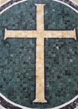 Wall Art Marble Stone Painting Flooring Tile Handmade Pattern Art Tile Cross