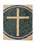 Wall Art Marble Stone Painting Flooring Tile Handmade Pattern Art Tile Cross