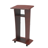 Wood Podium with Acrylic Front Panel, 46" Tall X 24" Wide X 16" Deep Pulpit Lectern, Easy Assembly Required 1803-5-RED