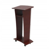 Wood Podium with Frost Acrylic Front Panel, 46.5" tall Pulpit Lectern 1803-5