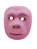 Pink Ape PVC Mask Costume Accessory Child Kids Adult Jungle Animal Holloween