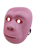 Pink Ape PVC Mask Costume Accessory Child Kids Adult Jungle Animal Holloween