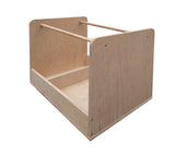 Wooden Storage Case Audio Carrier Book Rack CD Holder Supplies Organizer, Natural Finish 18537