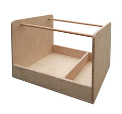 Wooden Storage Case Audio Carrier Book Rack CD Holder Supplies Organizer, Natural Finish 18537