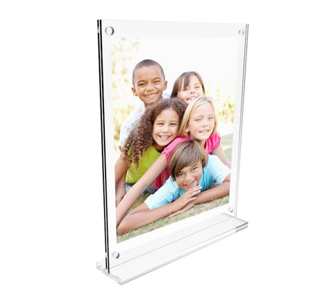 8.5_x_11_Acrylic_Sign_Holder_with_Magnets,_T-style_-_Clear_19039 –  FixtureDisplays