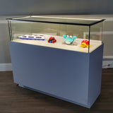 Glass Showcase Display Case with LED Lights Wood cabinet Stand 48X20X30" Lead time 3 months19305