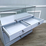 Glass Showcase Display Case with LED Lights Wood cabinet Stand 48X20X30" Lead time 3 months19305