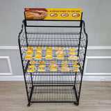 Bakery Display Rack Metal Wire Floor Stand 6 Shelves 39.5X18.5X67.8"Tall 19399-new