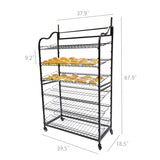 Bakery Display Rack Metal Wire Floor Stand 6 Shelves 39.5X18.5X67.8"Tall 19399-new