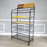 Bakery Display Rack Metal Wire Floor Stand 6 Shelves 39.5X18.5X67.8"Tall 19399-new