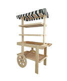 Flower Cart Vending Cart Farmers Market County Fair Wagon Wood RollingKiosk