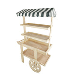 Flower Cart Vending Cart Farmers Market County Fair Wagon Wood RollingKiosk