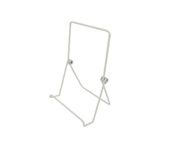 White Wire Easel for Table Top with 1.2-inch Lip, Wide Base, 5-5/8 x 8-3/4, Foldable Design, for Books, Trophy Plaques, CDs, Greeting Card Designs 19465 WHITE