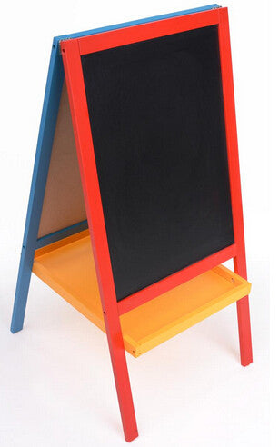 Double-sided Dry Erase Blackboard Easel with Trays - Wooden Frame 1952 –  FixtureDisplays