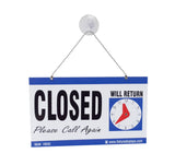 Window Sign Reversible Open Sign Closed Sign Door Sign Suction Cup & Chain 19533