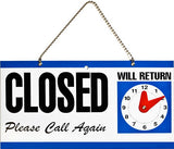 Window Sign Reversible Open Sign Closed Sign Door Sign Suction Cup & Chain 19533