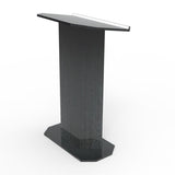 30" Podium for Floor, Large Reading Surface, Open Back with Shelf - Black 19587