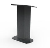 30" Podium for Floor, Large Reading Surface, Open Back with Shelf - Black 19587