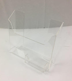 8.5 x 11 Acrylic Literature Holder for Tabletop W/ Business Card Pocket-Clear 19744