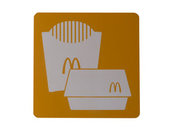 Yellow Paper Goods Storage Sign Recylce Bin Sign McDonalds Paper Recycle Bin Sign 20825BoxesYELLOW