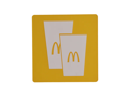 Paper Cup Storage Sign Recylce Bin Sign McDonalds Paper Recycle Bin Sign