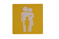 Yellow Family Toilet Sign Public Restroom Sign Bathroom Sign Infants Lavatory Sign 20825FamilyYELLOW