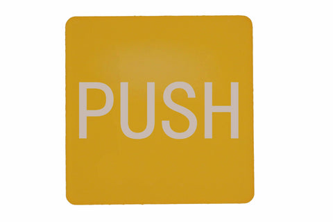 Yellow Door Sign PUSH Door Direction Signage Public Doors Resturants PUSH Door Sign 20825PUSHYELLOW