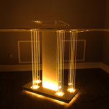 Lighted Clear Acrylic Led Podium Pulpit Wood Lectern Churches Synagogue Temple 21061