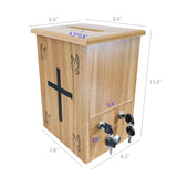 Christian Collection Box Suggestion Fundraising Donation Charity Box Doves Cross 21396-SMALL