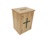 Christian Collection Box Suggestion Fundraising Donation Charity Box Doves Cross 21396