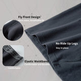 5PK Men's Soft Cotton Boxer Briefs Fly Front Underwear Size: M. Fit for waist size: 27.6. 21809-M