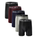 5PK Men's Soft Cotton Boxer Briefs Fly Front Underwear Size: M. Fit for waist size: 27.6. 21809-M