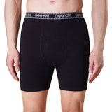 5PK Men's Soft Cotton Boxer Briefs Fly Front Underwear Size: XXL. Fit for waist size: 35.4. 21812-XXL