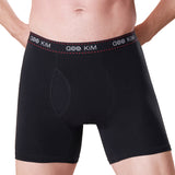 5PK Men's Soft Cotton Boxer Briefs Fly Front Underwear Mesh Fly Pouch Size: XL. Fit for waist size: 32.3 21814-XL