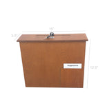 Wood Ballot Box, Collection Donation Charity Suggestion Fund-raising Box Medium Oak MDF 27270