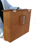 Wood Ballot Box, Collection Donation Charity Suggestion Fund-raising Box Medium Oak MDF 27270