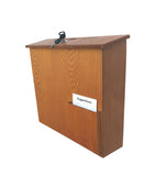 Wood Ballot Box, Collection Donation Charity Suggestion Fund-raising Box Medium Oak MDF 27270