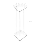 6X6X30" Clear Riser Acrylic Transparent Plexiglass Pedestal Table Display Podium 2X10136-6X6"+4X10135-30"