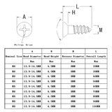 25PK M8X20mm Phillips Flat Head Machine Screw (Countersunk) Carbon Steel