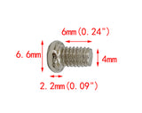 100PK M4 X 6mm Phillips Flat Head Machine Screw (Countersunk) Carbon Steel