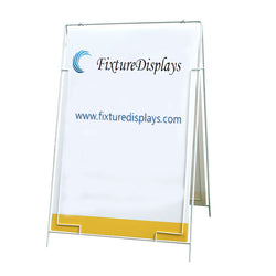 Wire A Frame Menu Sign A Board Grass Spike with Coroplast Sheet White Board