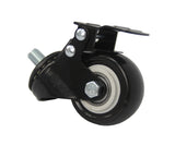 2" M10x15 Threaded Stem PU Wheel Chair Castor Replacement Caster Black 400750-1PK