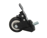 2" M10x15 Threaded Stem PU Wheel Chair Castor Replacement Caster Black 400750-1PK