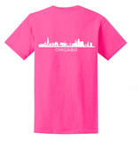 Pink T-Shirt with Chicago Imprint on Front Short Sleeve 420-S
