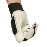 Golf Gloves Pair White Genuie Leather Medium Embroidered Random Number